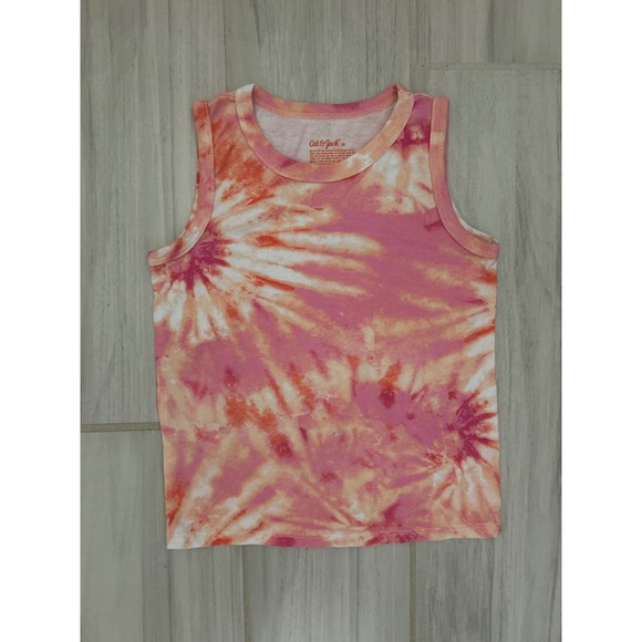 Cat & Jack Other - Cat & Jack Toddler Kids Pink Orange Tie Dye Sleeveless Tank Top Shirt 3T